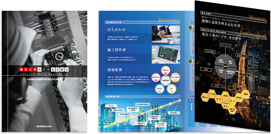 巻き三つ折り 6ページ