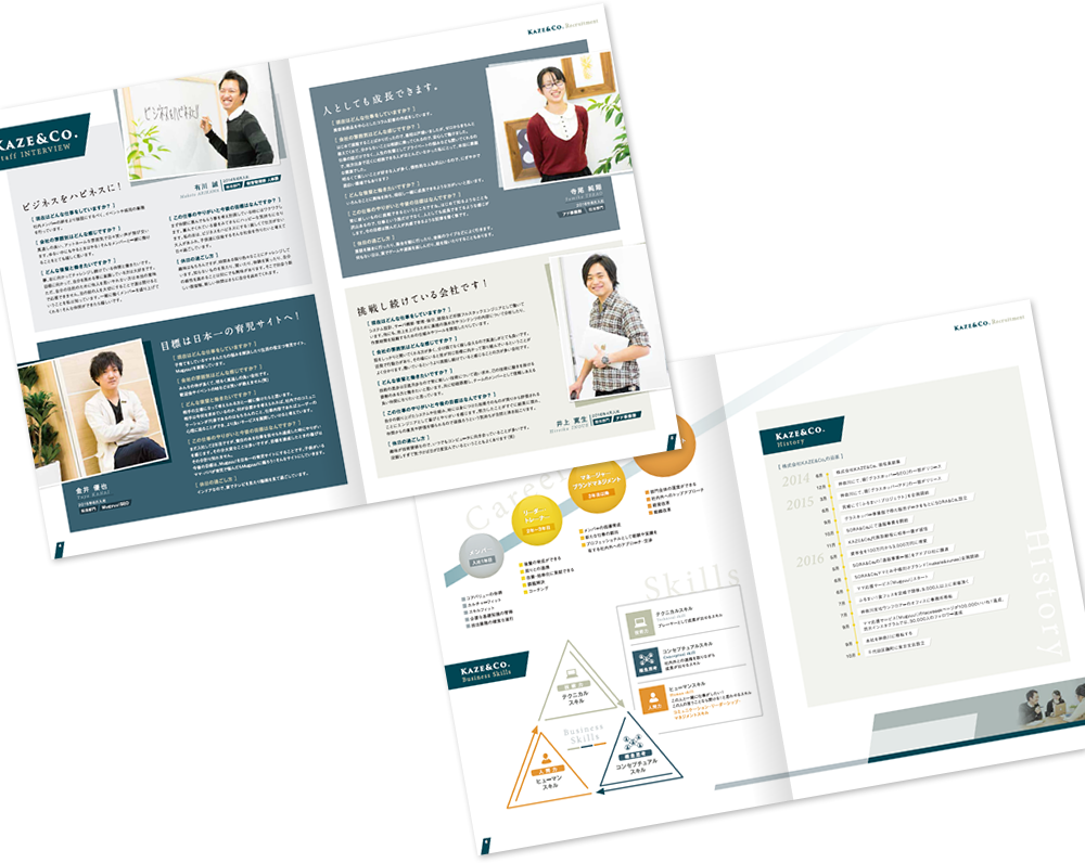 中綴じ 8ページ