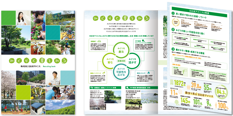 巻き三つ折り 6ページ